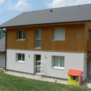 Vue extérieur de la Maison ossature bois à Albens