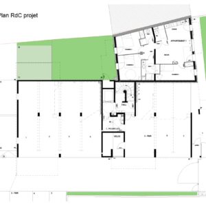 Plan du RDC des 11 logements à La Balme de Sillingy