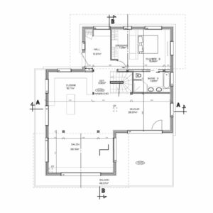 Plan du sous-sol du Chalet moderne à Combloux