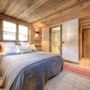 Chambre du Chalet Traditionnel À Megève