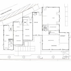 Plan du RDC de la Concession automobile et locaux d’activités à Vetraz-Monthoux