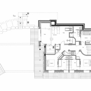 Plan du RDC du Chalet montagnard à Megène