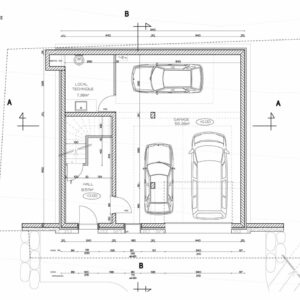 Plan du sous-sol du Chalet familial à Combloux