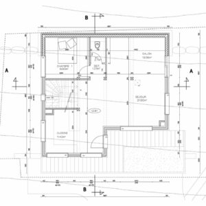 Plan du premier étage du Chalet familial à Combloux