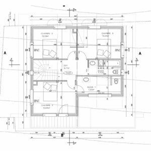 Plan du second étage du Chalet familial à Combloux