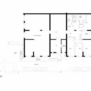 Plan du local de kinésithérapie avec rampe d’accès à Caluire-et-Cuire